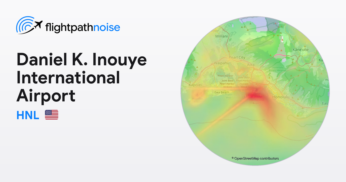 Honolulu Flight Path Noise Map – Daniel K. Inouye International Airport ...